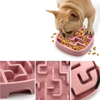 Slow Feeder Bowl for Small & Medium Dogs & Cats, 20oz Plastic