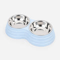 Stainless Steel Pet Bowl Set for Dogs & Cats, Double Feeding Station