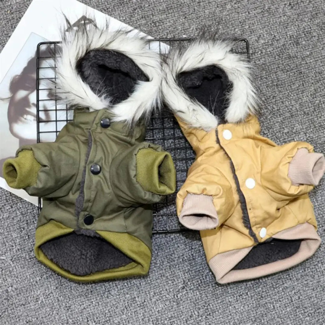 Tailvara Dog Winter Coat with Hood - Warm Lightweight Jacket