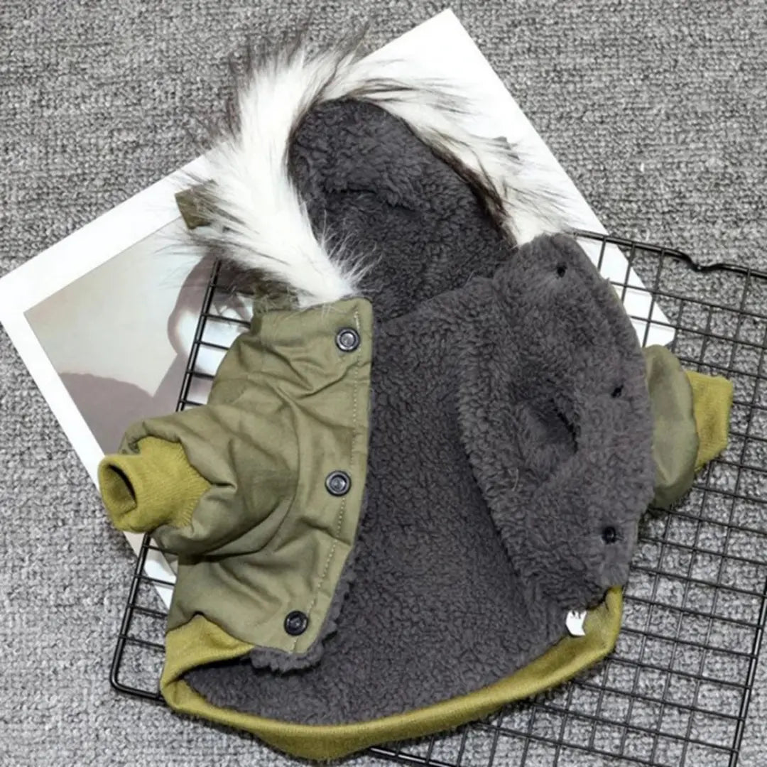 Tailvara Dog Winter Coat with Hood - Warm Lightweight Jacket