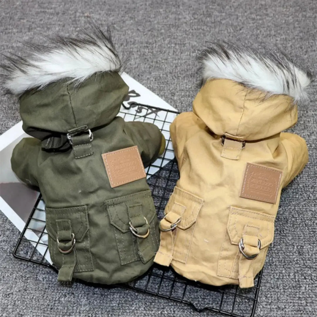 Tailvara Dog Winter Coat with Hood - Warm Lightweight Jacket
