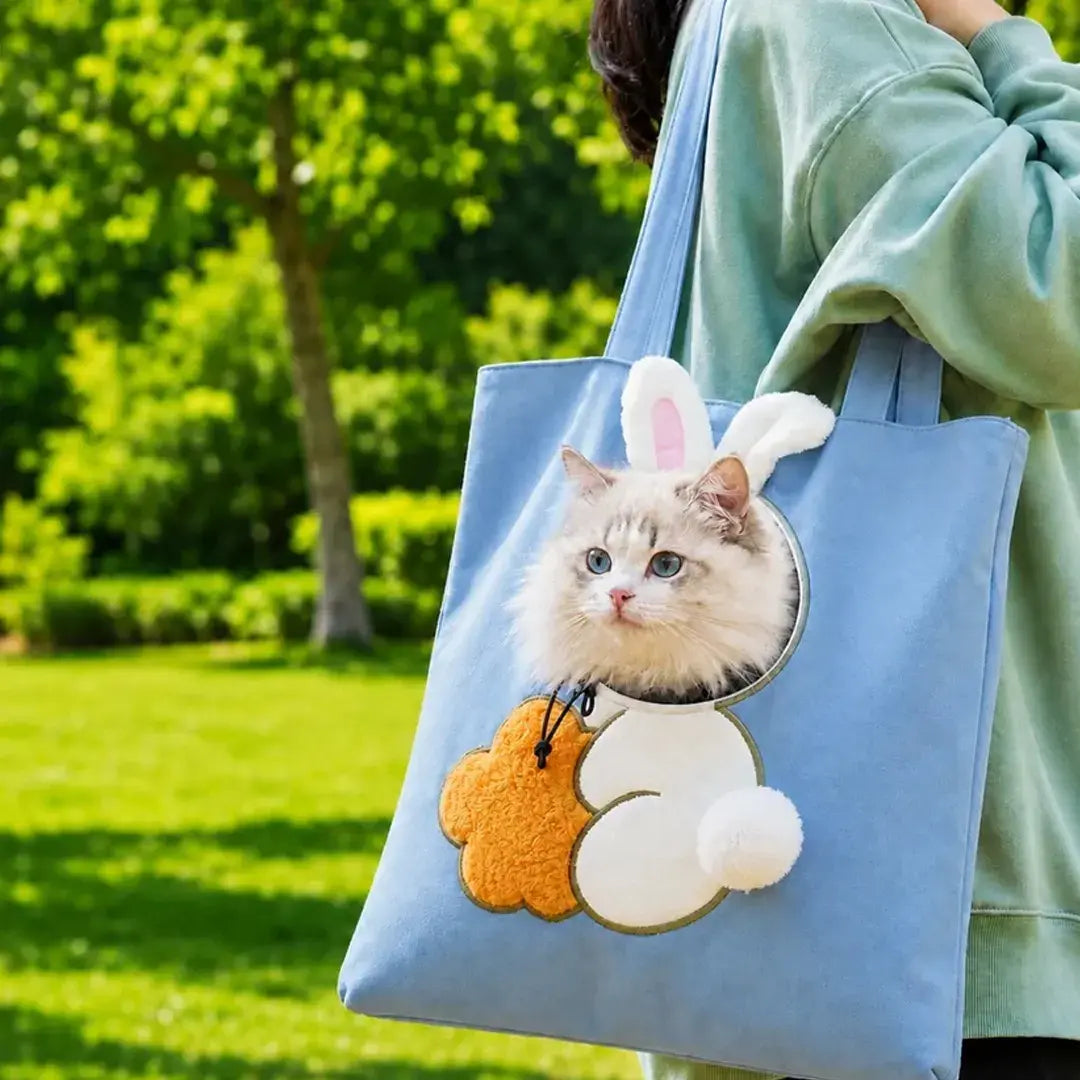 Tailvara Head-Out Cat Carrier Bag for Small Dogs & Cats, Lightweight Shoulder Tote