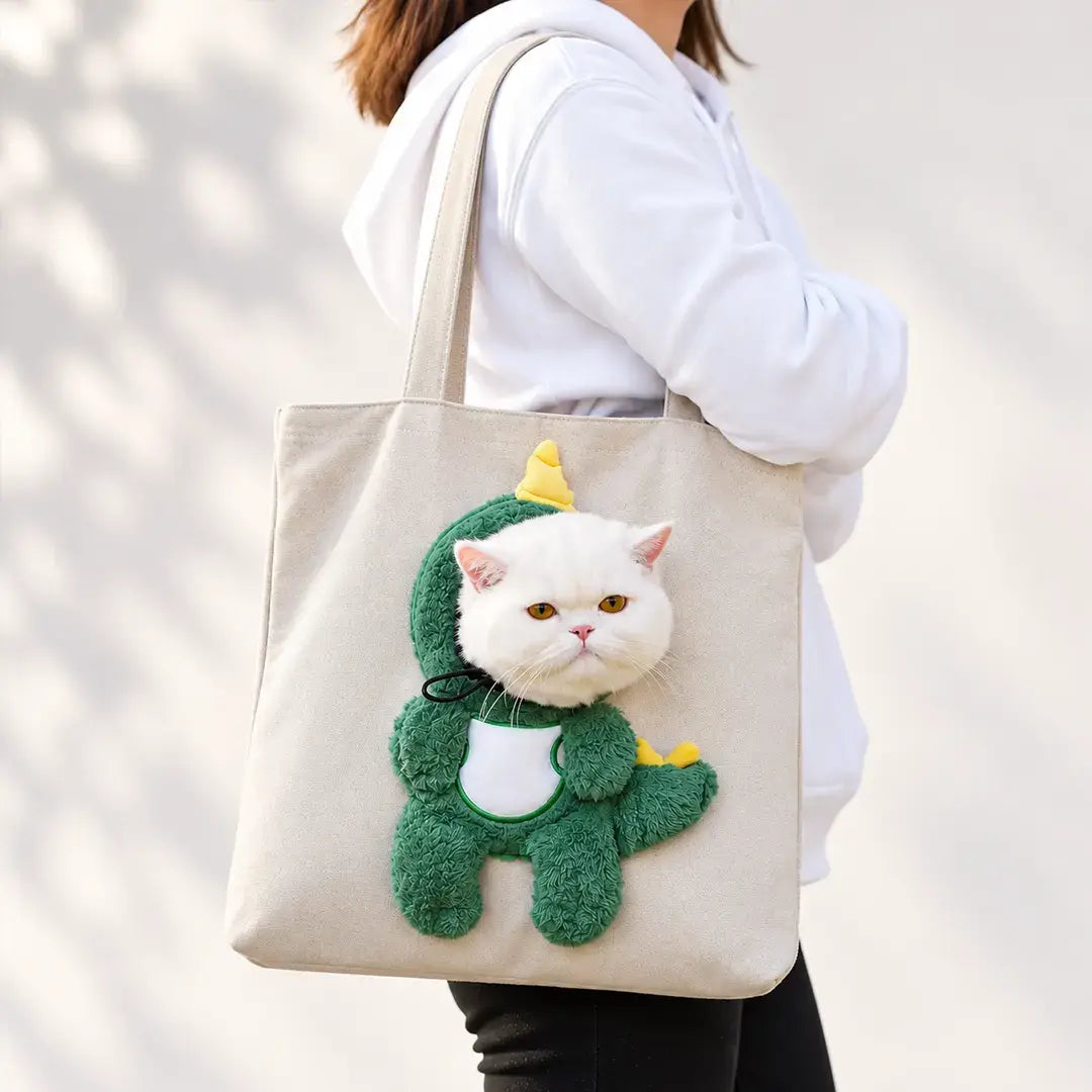 Tailvara Head-Out Cat Carrier Bag for Small Dogs & Cats, Lightweight Shoulder Tote