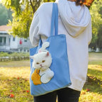 Tailvara Head-Out Cat Carrier Bag for Small Dogs & Cats, Lightweight Shoulder Tote