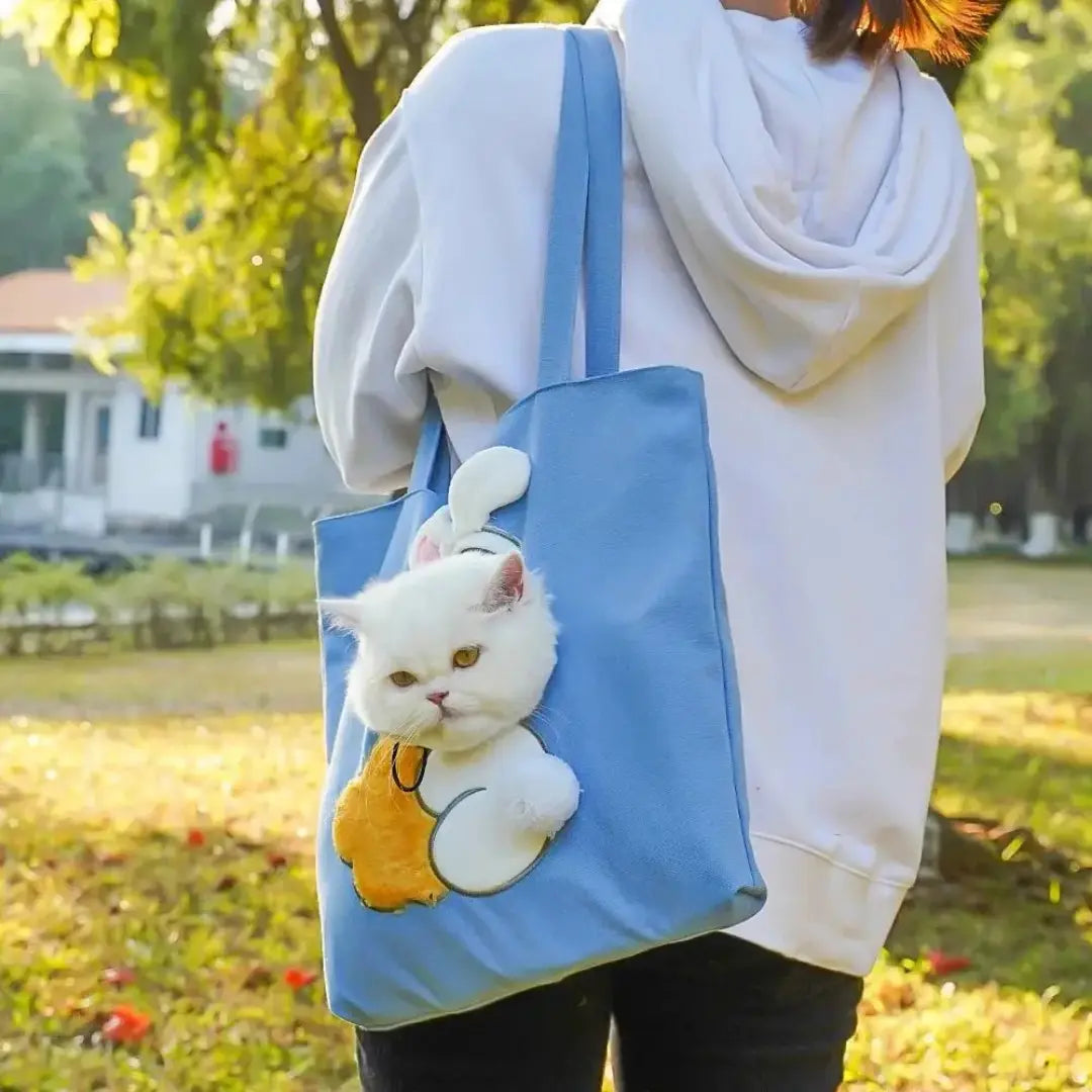 Tailvara Head-Out Cat Carrier Bag for Small Dogs & Cats, Lightweight Shoulder Tote