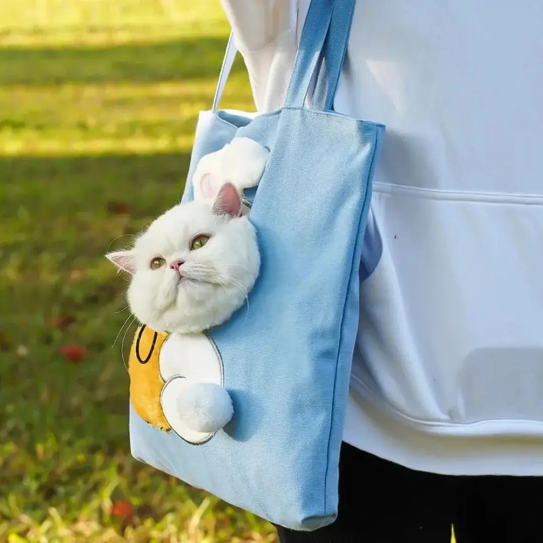 Tailvara Head-Out Cat Carrier Bag for Small Dogs & Cats, Lightweight Shoulder Tote