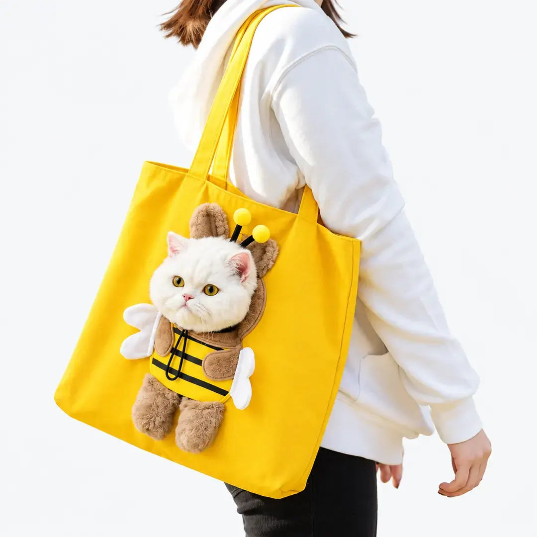 Tailvara Head-Out Cat Carrier Bag for Small Dogs & Cats, Lightweight Shoulder Tote