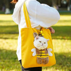 Tailvara Head-Out Cat Carrier Bag for Small Dogs & Cats, Lightweight Shoulder Tote