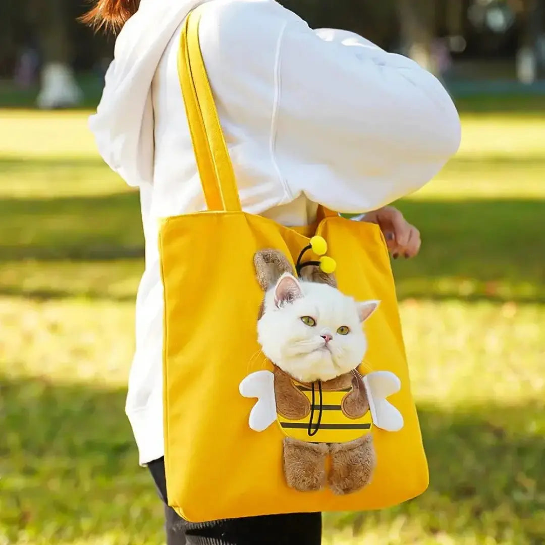 Tailvara Head-Out Cat Carrier Bag for Small Dogs & Cats, Lightweight Shoulder Tote