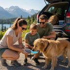 Travel-Ready Portable Dog Water Bottle with 800ml Capacity & Wide Drinking Bowl