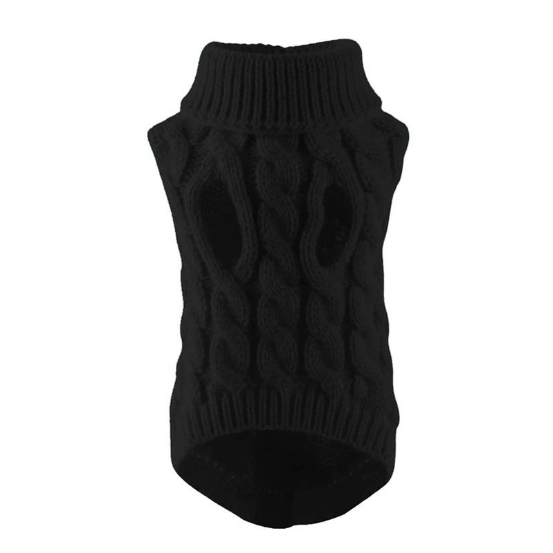 Turtleneck Dog Sweaters for Small Dogs, Warm Knitted Vest for Chihuahua & Yorkie