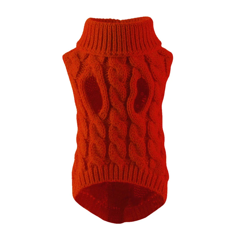 Turtleneck Dog Sweaters for Small Dogs, Warm Knitted Vest for Chihuahua & Yorkie