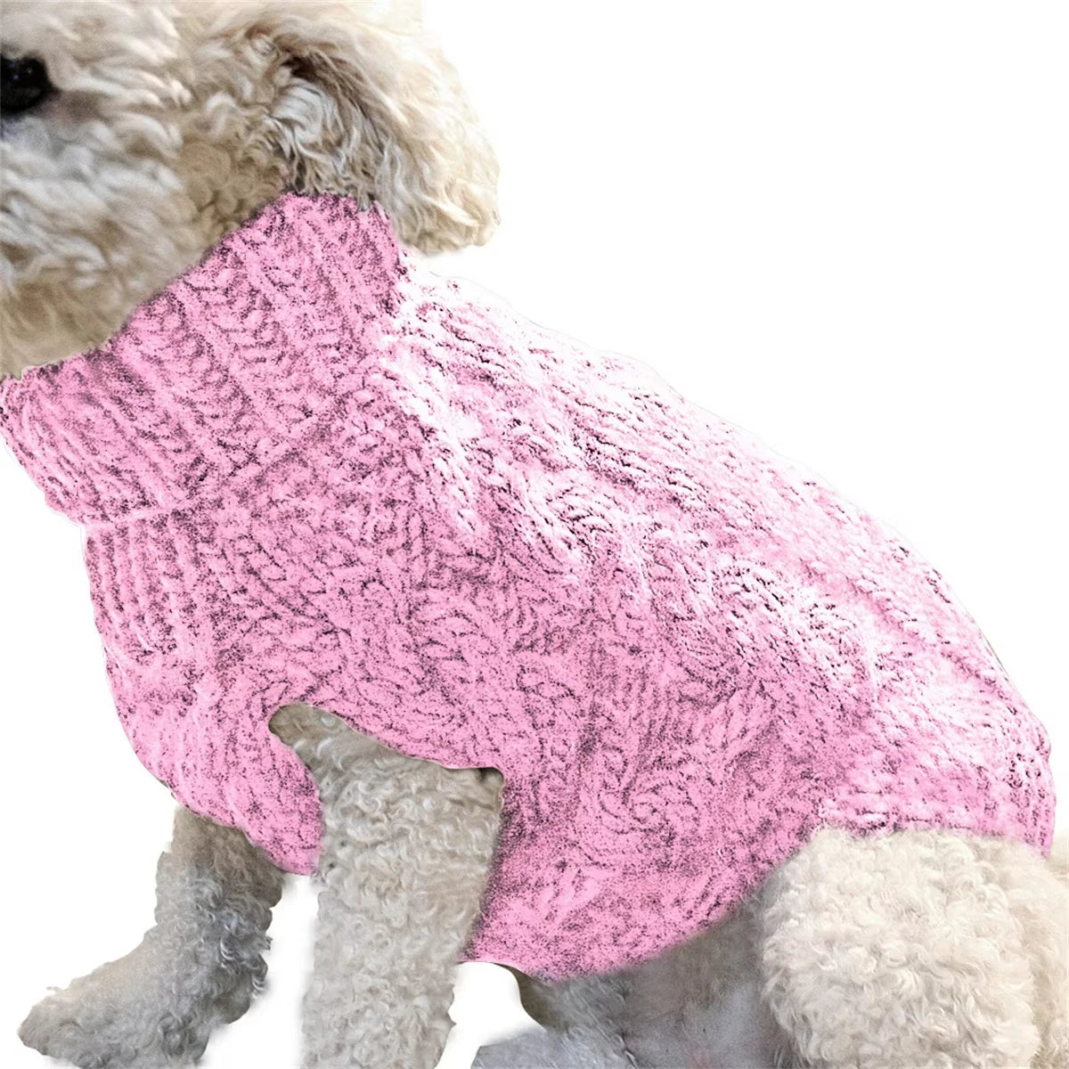 Turtleneck Dog Sweaters for Small Dogs, Warm Knitted Vest for Chihuahua & Yorkie