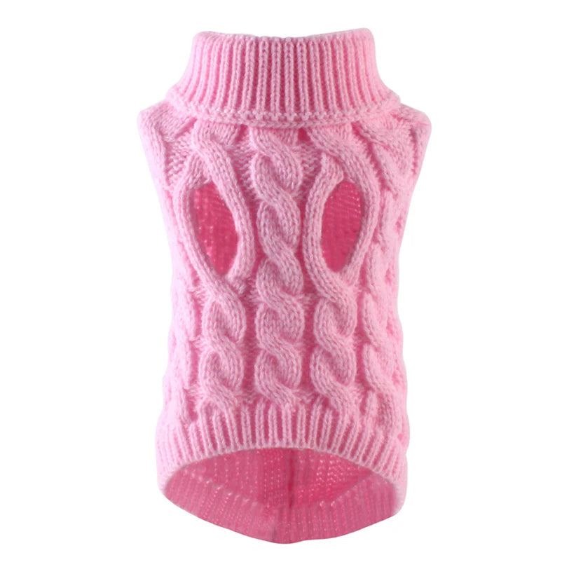 Turtleneck Dog Sweaters for Small Dogs, Warm Knitted Vest for Chihuahua & Yorkie