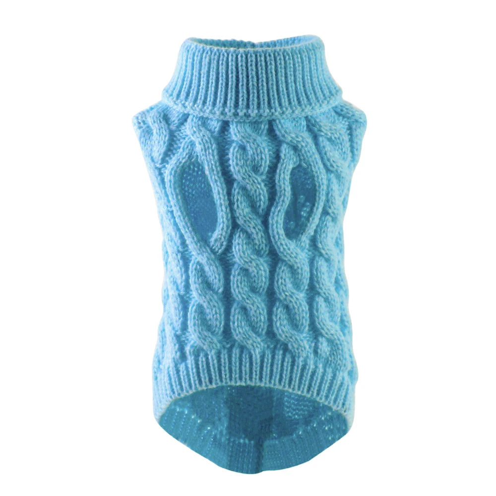 Turtleneck Dog Sweaters for Small Dogs, Warm Knitted Vest for Chihuahua & Yorkie