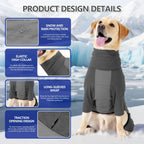 Turtleneck Fullbody Dog Coat with Four-Leg Coverage & Leash Opening