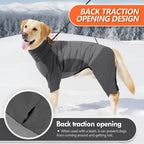 Turtleneck Fullbody Dog Coat with Four-Leg Coverage & Leash Opening