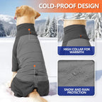 Turtleneck Fullbody Dog Coat with Four-Leg Coverage & Leash Opening