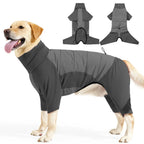 Turtleneck Fullbody Dog Coat with Four-Leg Coverage & Leash Opening