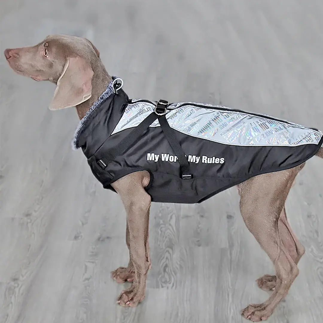 Waterproof Dog Coat for Large Dogs, Warm Reflective Winter Jacket