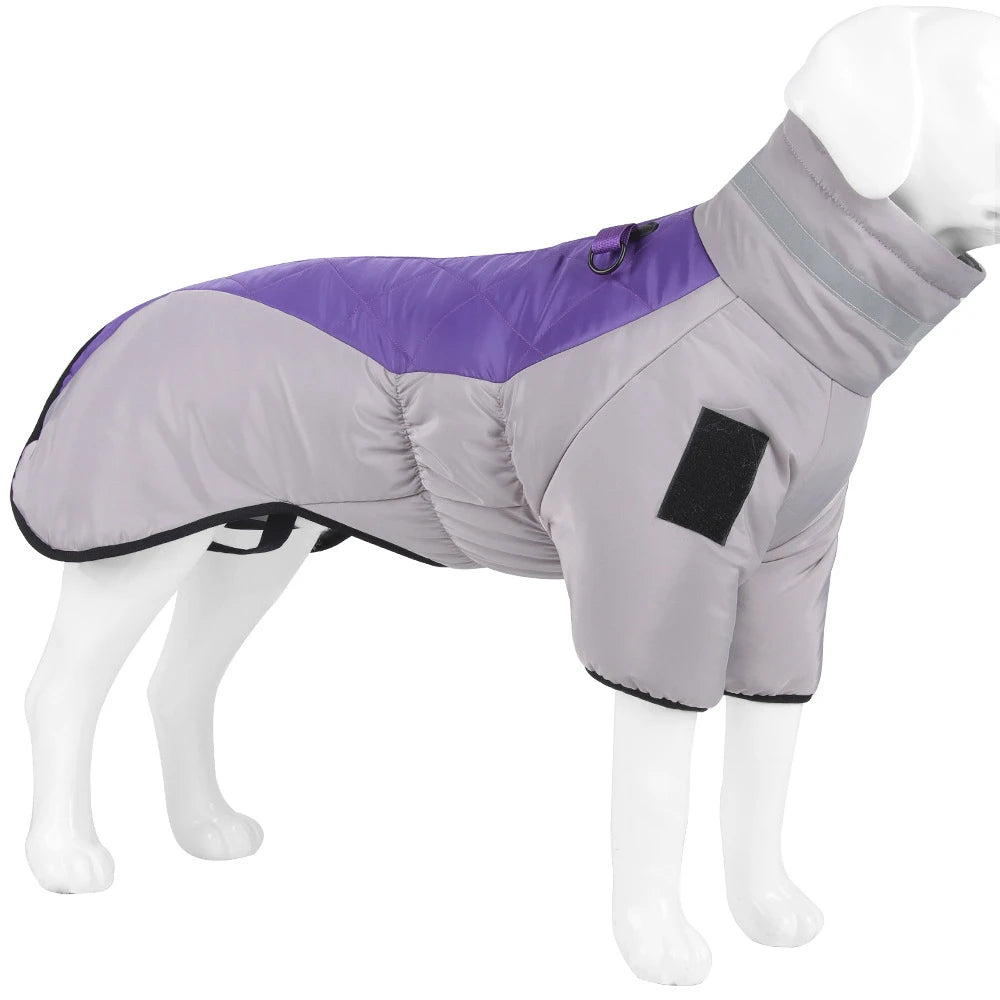 Waterproof Dog Coats for Large Dogs, Warm Winter Jumpsuit for Labrador & Big Breeds