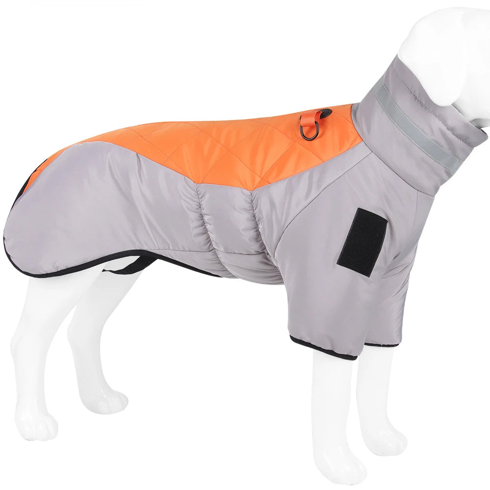 Waterproof Dog Coats for Large Dogs, Warm Winter Jumpsuit for Labrador & Big Breeds