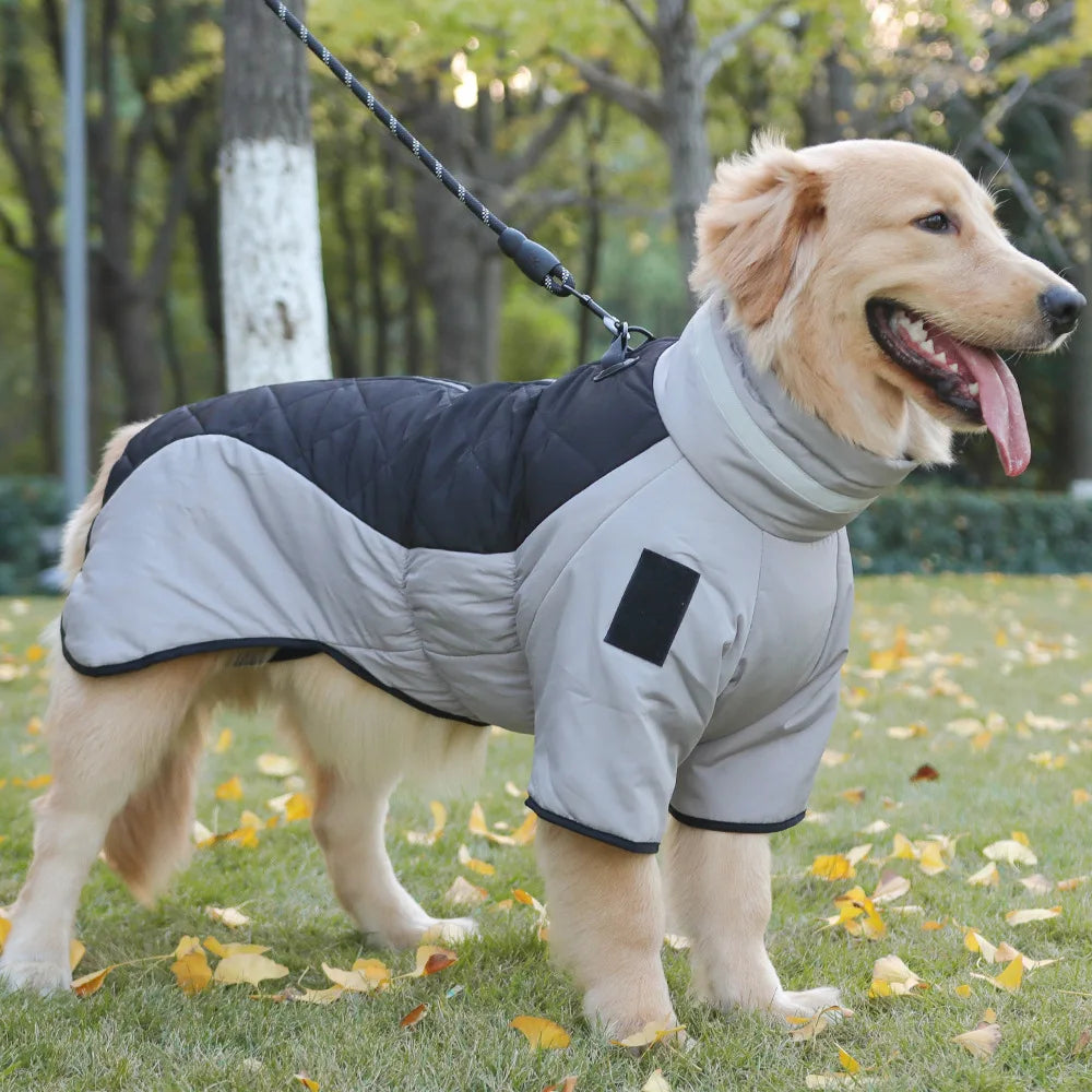 Waterproof Dog Coats for Large Dogs, Warm Winter Jumpsuit for Labrador & Big Breeds