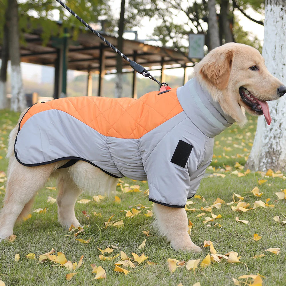 Waterproof Dog Coats for Large Dogs, Warm Winter Jumpsuit for Labrador & Big Breeds