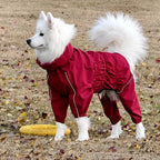 Waterproof Dog Coat with Reflective Trim, Full-Body Rain Suit